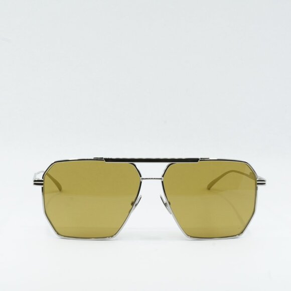 ?️ New Bottega Veneta BV1012S 007 Sunglasses - Silver Frame, Brown Lenses main image 5